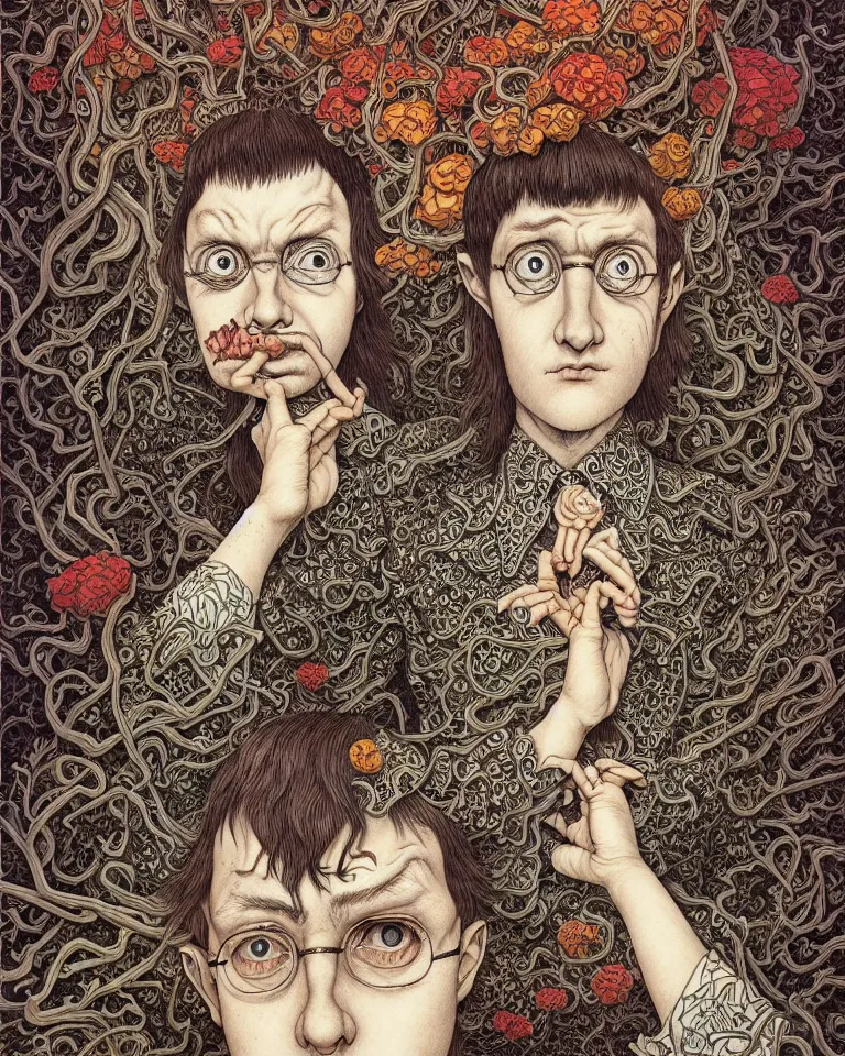 Prompt: portrait painted in jacek yerka style drawn by vania zouravliov and takato yamamoto, inspired by harry potter, intricate acrylic gouache painting, high detail, sharp high detail, artstation