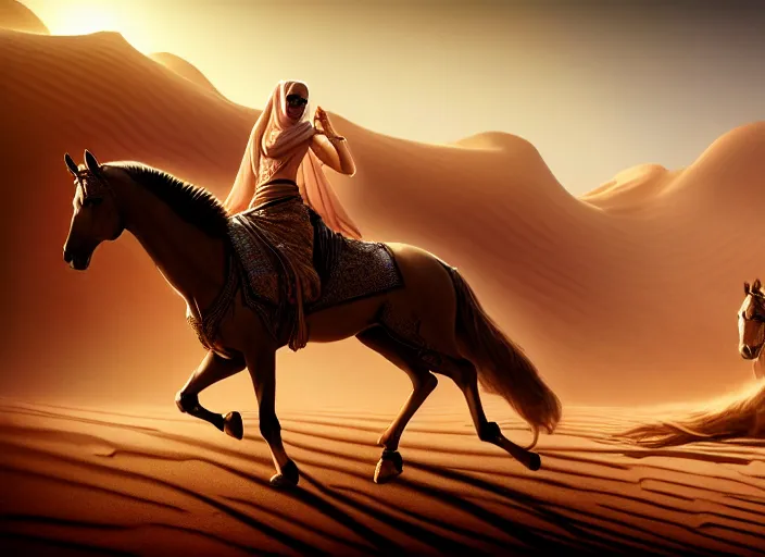 arabian knights horse rider wallpaper