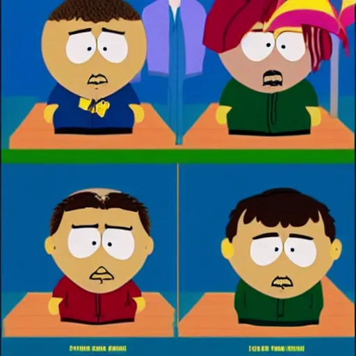 Prompt: xavi hernandez as a south park character