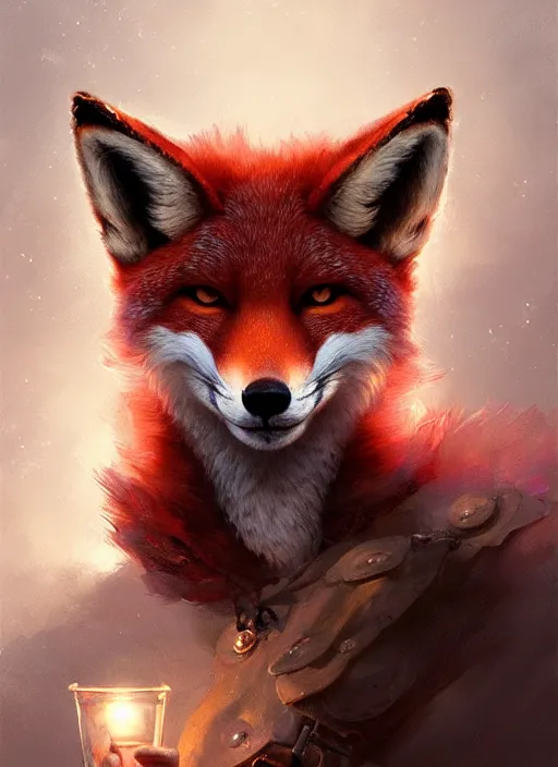 Image similar to portrait of foxy the pirate fox, intricate, elegant, glowing lights, highly detailed, digital painting, artstation, concept art, sharp focus, illustration, art by wlop, mars ravelo and greg rutkowski