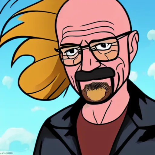 Image similar to walter white as a my little pony character, cartoon