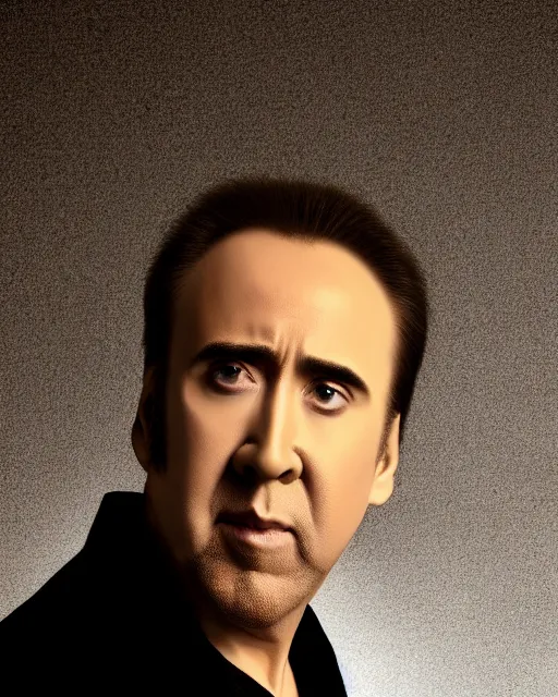 Image similar to nicolas cage headshot headshot even lighting