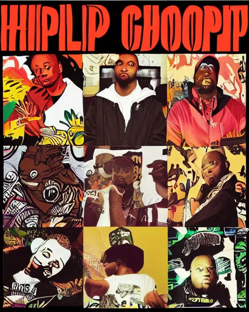Prompt: hip hop album cover artwork