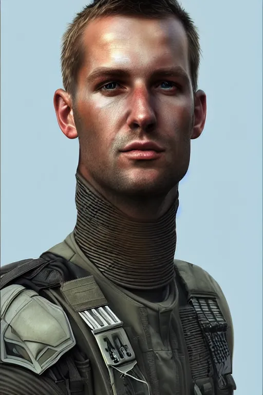 Prompt: epic professional digital art of handsome australian male starship soldier by leesha hannigan, iris van herpen, artstation, cgsociety, wlop, epic, much wow, much detail, gorgeous, detailed, masterpiece