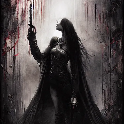 Prompt: gothic horror by raymond swanland, highly detailed, abstract, dark tones