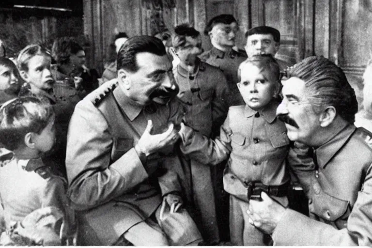 Image similar to stalin eat kids, children, hohol anatomic shot