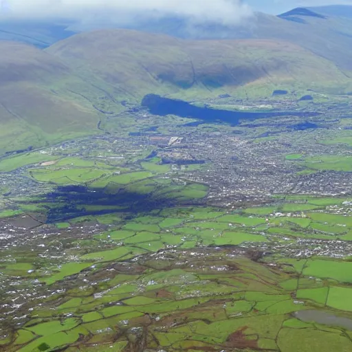 Image similar to mourne mountains aerial view