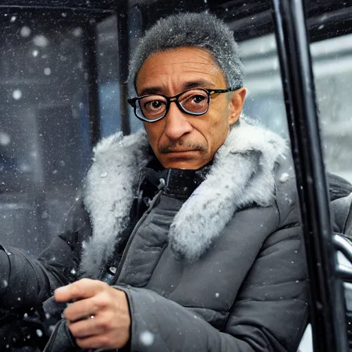 Giancarlo Esposito Shearling Coat