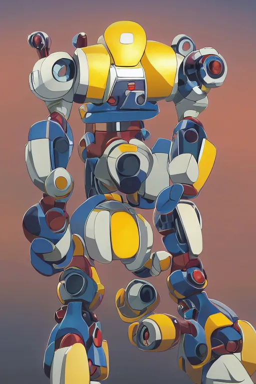 Image similar to metabots medabots medarotto medarot robot minimalist comics, behance hd by jesper ejsing, by rhads, makoto shinkai and lois van baarle, ilya kuvshinov, rossdraws global illumination ray tracing hdr radiating a glowing aura