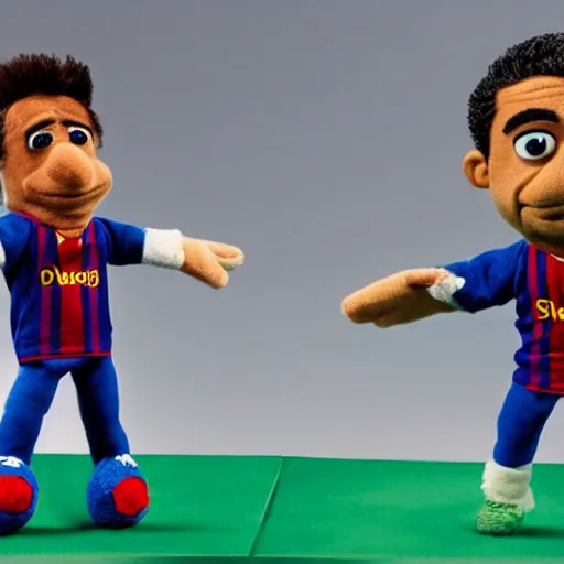 Image similar to xavi hernandez as a muppet