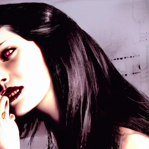 Prompt: liv tyler, vampire the masquerade bloodlines, troika games, vtmb, vtm