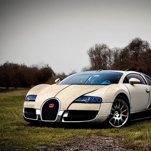 Image similar to a derelict abandoned bugatti veyron