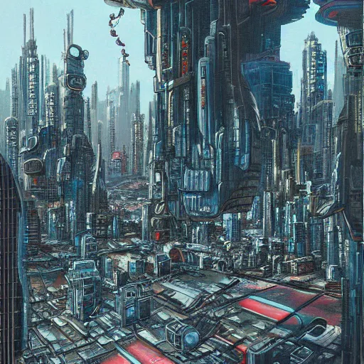 Prompt: highly detailed futuristic city akira cityscape, katsuhiro otomo style painting