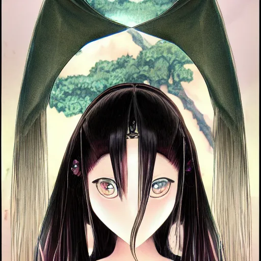 Image similar to portrait of a pontianak, anime fantasy illustration by tomoyuki yamasaki, kyoto studio, madhouse, ufotable, trending on artstation