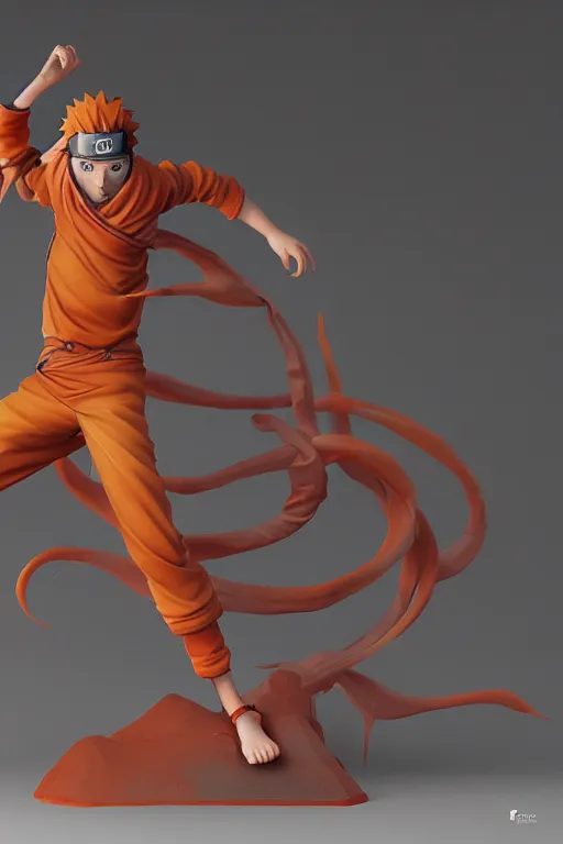 Prompt: naruto figurine, art by gerald brom, greg rutkowski and artgerm and james jean and zdzisław beksinski, 8 k, unreal engine, c 4 d