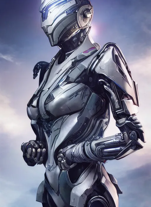 Image similar to photo of a cyborg girl on a space ship, warframe armor, beautiful face, scifi, professionally color graded, interesting angle, sharp focus, 8 k high definition, insanely detailed, intricate, innocent, art by stanley lau and artgerm