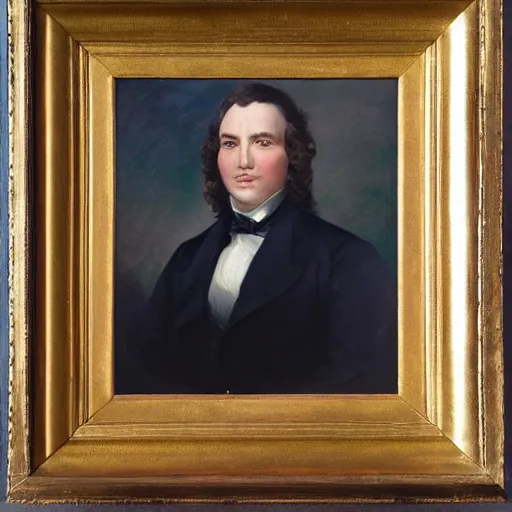 Image similar to official portrait of United States President Morgan Wallen, 1865, Oil on Canvas