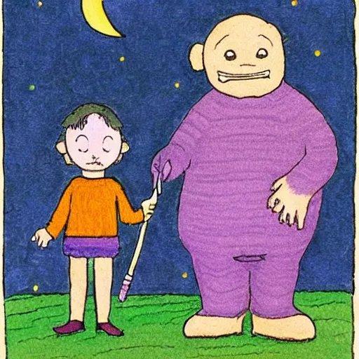 Image similar to Harold and the Purple Crayon by Maurice Sendak