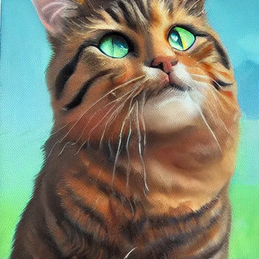 Prompt: a epic oil painting of the cat queen