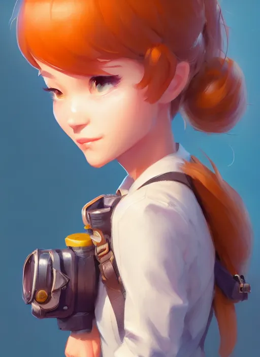 Image similar to a character concept art of an adventurous girl | | pixar - cute - fine - face, pretty face, realistic shaded perfect face, fine details by stanley artgerm lau, wlop, rossdraws, james jean, jakob eirich, andrei riabovitchev, marc simonetti, and sakimichan, trending on artstation