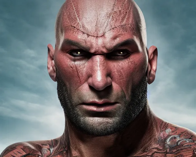 Image similar to dave bautista as a one eyed mythological cyclops. highly detailed 8 k. intricate. lifelike. soft diffused light. nikon d 8 5 0.