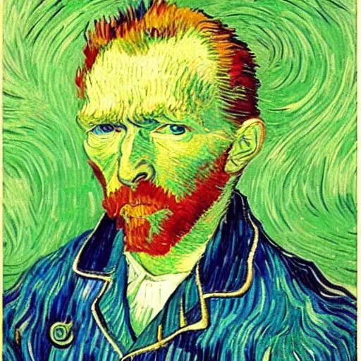 Prompt: Van Gogh's self-portrait, Japanese anime style