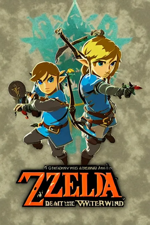 Image similar to an in game game over screen from the legend of zelda breath of the wild, breath of the wild art style.