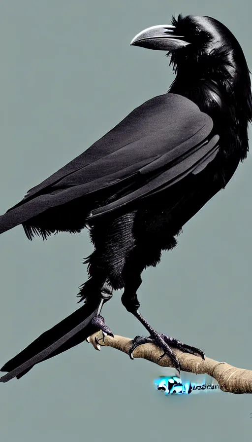 Image similar to epic professional digital art of a crow that is a human by lisa roet