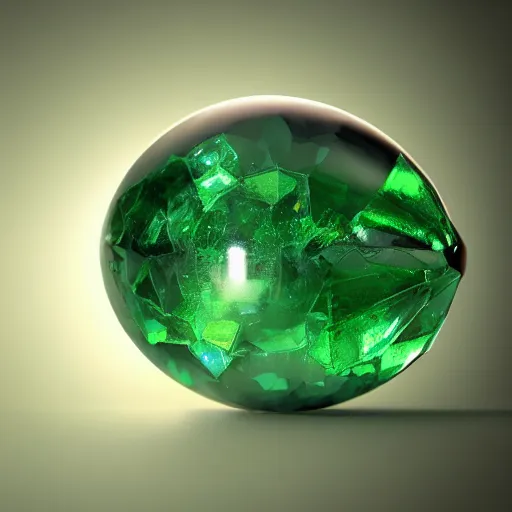Prompt: an emerald crystal egg, made by Stanley Artgerm Lau, WLOP, Rossdraws, ArtStation, CGSociety, concept art, cgsociety, octane render, trending on artstation, artstationHD, artstationHQ, unreal engine, 4k, 8k,