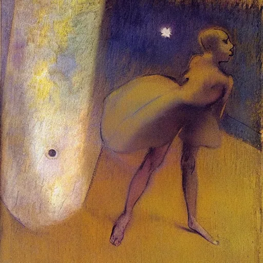 Image similar to Liminal space in outer space by Edgar Degas