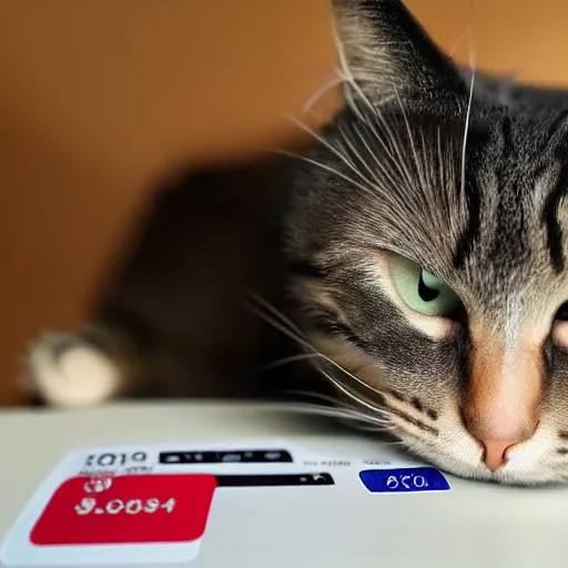 Image similar to cat stealing my credit card
