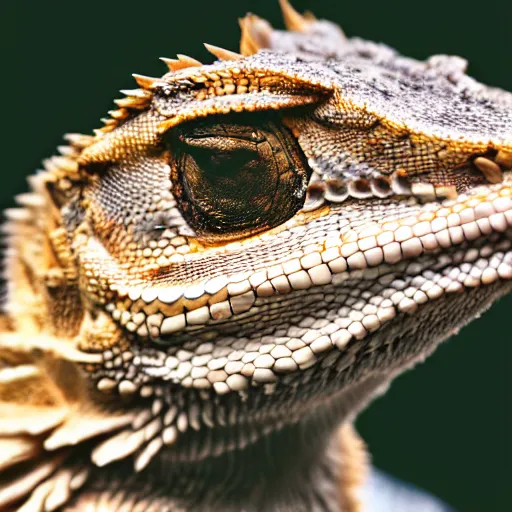 Image similar to dslr portrait still of a bearded dragon dressed like abe lincoln, 8 k 8 5 mm f 1. 4