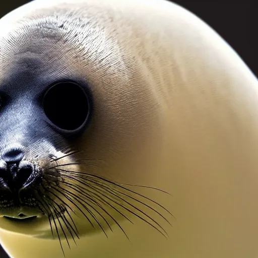 Prompt: a photo of a baikal seal with matte eyeballs, 4k ultra hd, trending on instagram