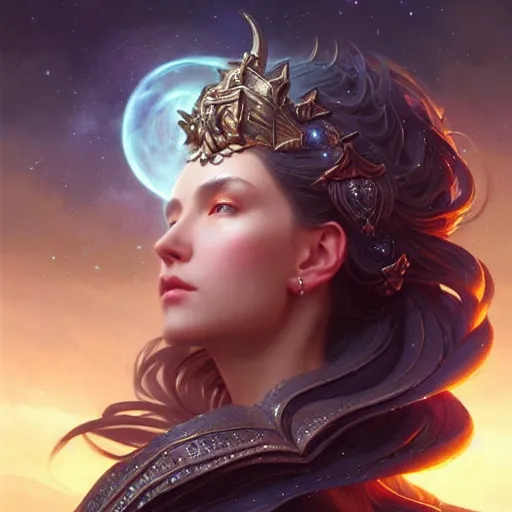 Image similar to star goddess, fine art, awesome fantasy book cover on pinterest, award winning, dark fantasy landscape, fantasy magic, intricate, elegant, sharp focus, cinematic lighting, highly detailed, digital painting, concept art, art by wlop and artgerm and greg rutkowski, masterpiece, trending on artstation, 8 k