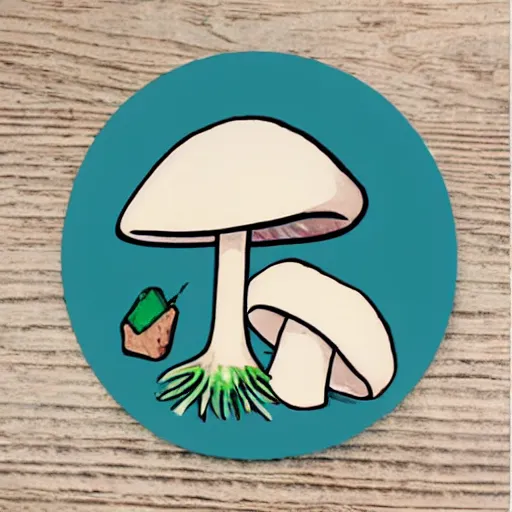 Image similar to cute mushroom goblet waxcup sticker