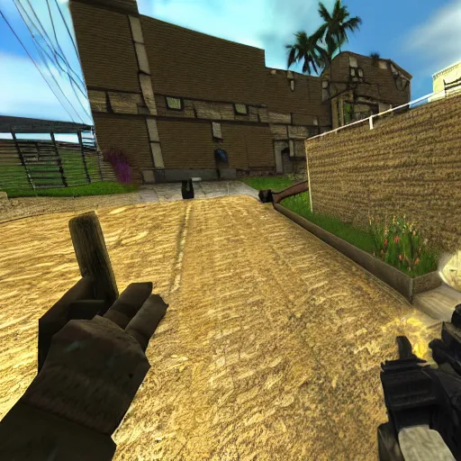 Image similar to bunnyhop map, 4k screenshot from counter-strike, featured on gamebanana