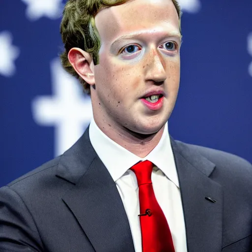 Image similar to photo of the lovechild of donald trump and mark zuckerberg
