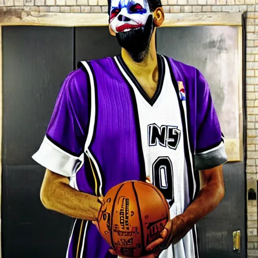 Prompt: Tim Duncan as the Joker