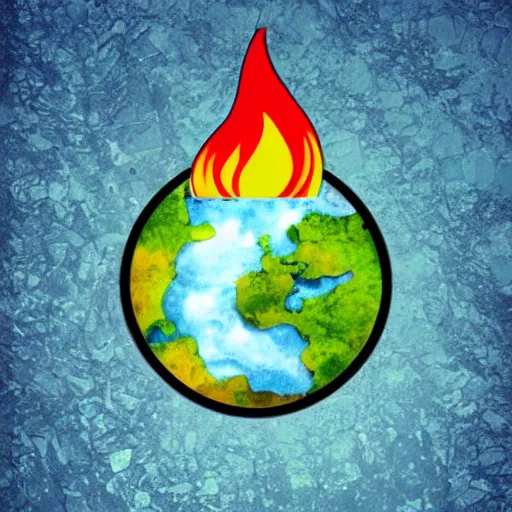 Prompt: fire. earth. water. air