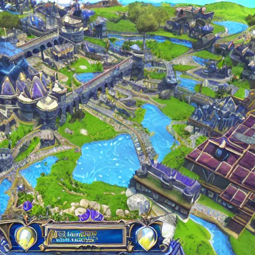 Image similar to Stormwind city, screenshot from violet evergarden