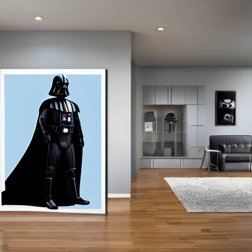 Prompt: Darth Vader buying a house, photo realistic, award-winning, highly-detailed