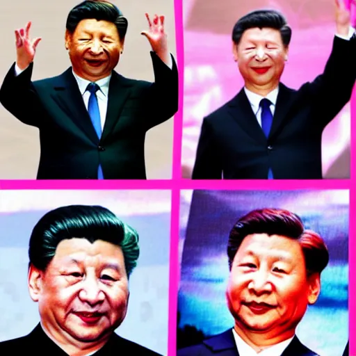 Image similar to xi jinping in a kpop group