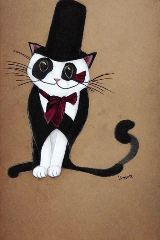 Image similar to a cat wearing a formal overcoat lisa keene