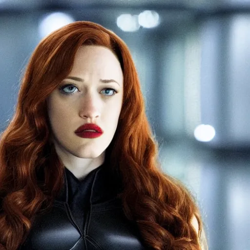 Image similar to a still of kat dennings as black widow in iron man 2 ( 2 0 1 0 )