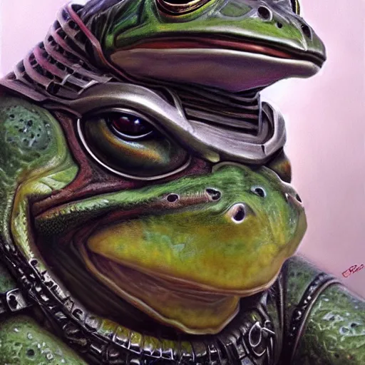 Prompt: frog as a realistic fantasy knight, closeup portrait art by donato giancola and greg rutkowski, realistic face, digital art, trending on artstation, symmetry!!, no helmet