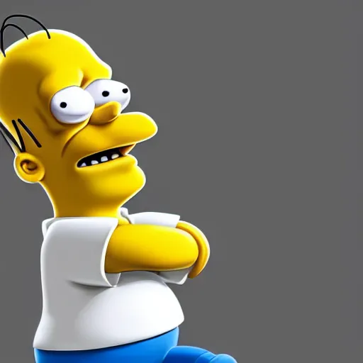 Prompt: cute Homer Simpson doll, studio photo, well detailed, artstation trend, HDR, professional lighting