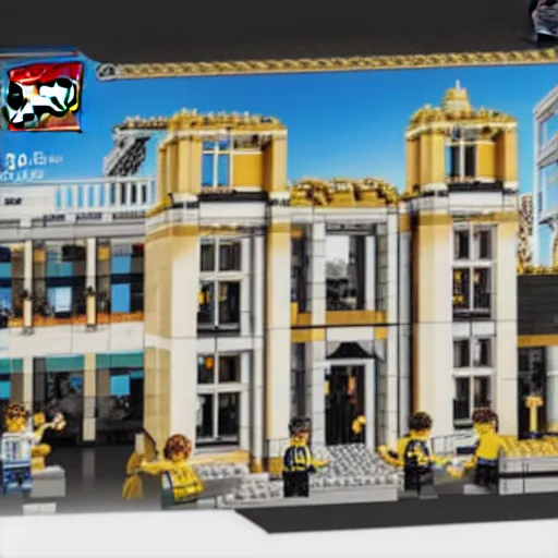 Image similar to mar - a - lago fbi raid lego set