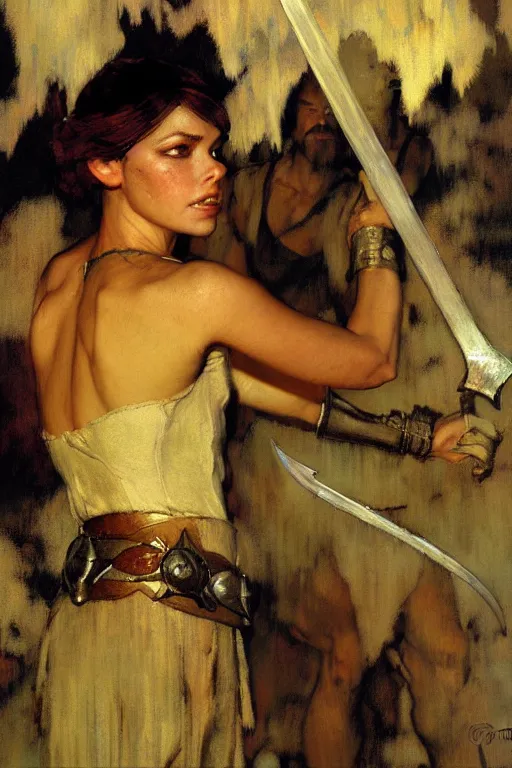 Prompt: skyrim, painting by gaston bussiere, craig mullins, j. c. leyendecker, edgar degas