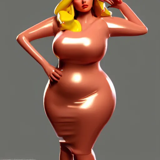 Prompt: portrait of a curvy feminine beautiful pale honey with classy elaborate tight multicolored multilayered nylon-latex full body dress, welcoming attitude, thin waist thick hips and breasts, photorealistic, sublime, 16k, smooth, sharp focus, cgsociety, ArtStation, volumetric lighting