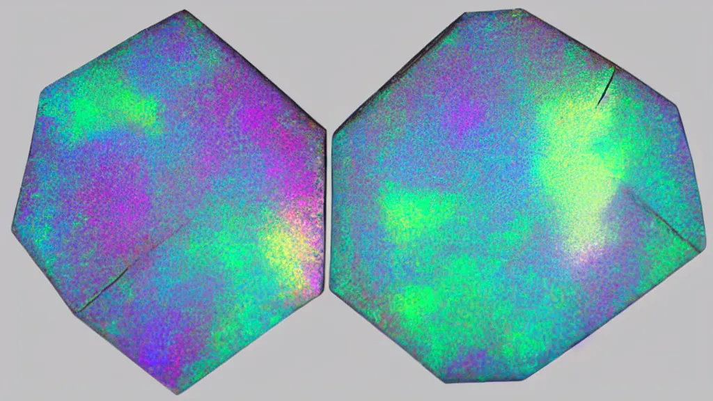 Image similar to iridescent emotional irregular polygon stake